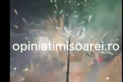 momente de panica la revelion in timisoara artificii scapate de sub control in centrul orasului oamenii au fugit inspimantati video 69561432ad2fa