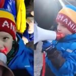 un copil de doar cativa anisori imaginea protestului din capitala micutul a luat portavocea si a strigat numele lui calin georgescu alaturi de mii de oameni 696a272cd86c5