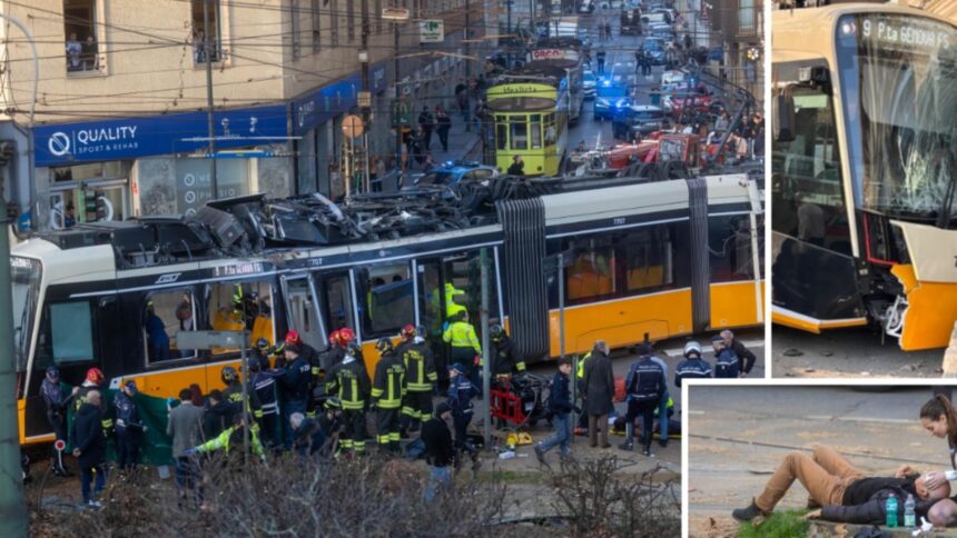 accident teribil la milano un tramvai a deraiat si a lovit o cladire istorica un om a murit alti doi au fost grav raniti video 69a1e060f3809
