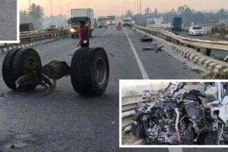 carambol pe o autostrada din india cel putin sapte persoane au murit dupa ce un autoturism a pierdut controlul si a lovit mai multe vehicule video 698eda169e784