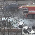 foto masina in flacari in zona selgros pompierii au intervenit de urgenta 699f19cbe4c8c