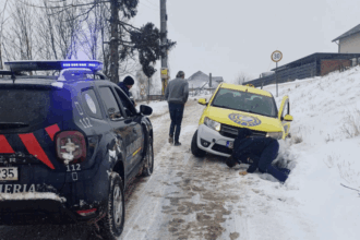 foto video interventie a jandarmilor dupa ce o masina a ramas impotmolita la marginea drumului 699598fea01e6