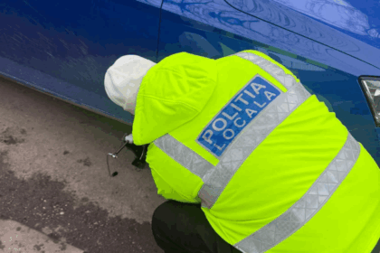 gest de omenie al politiei locale pe podul nicolina dupa un apel pe whatsapp au pus mana pe cric si au schimbat roata unei soferite foto 699f27da5d1ab