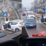 impact brutal in fata jandarmeriei iasi o masina s a oprit intr un stalp video 698602ba79d3f