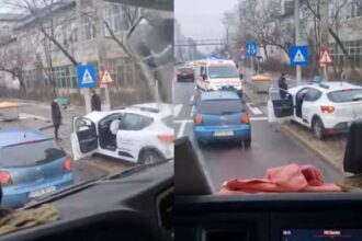 impact brutal in fata jandarmeriei iasi o masina s a oprit intr un stalp video 698602ba79d3f