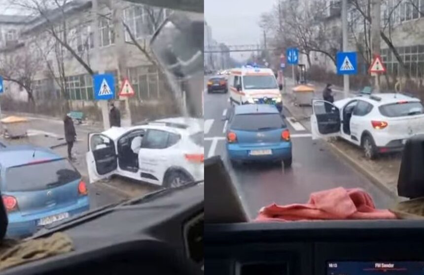 impact brutal in fata jandarmeriei iasi o masina s a oprit intr un stalp video 698602ba79d3f