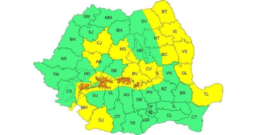 meteorologii anm au actualizat avertizarea de vreme rea zonele in care va ninge pana joi dimineata 699ebf84b8d20