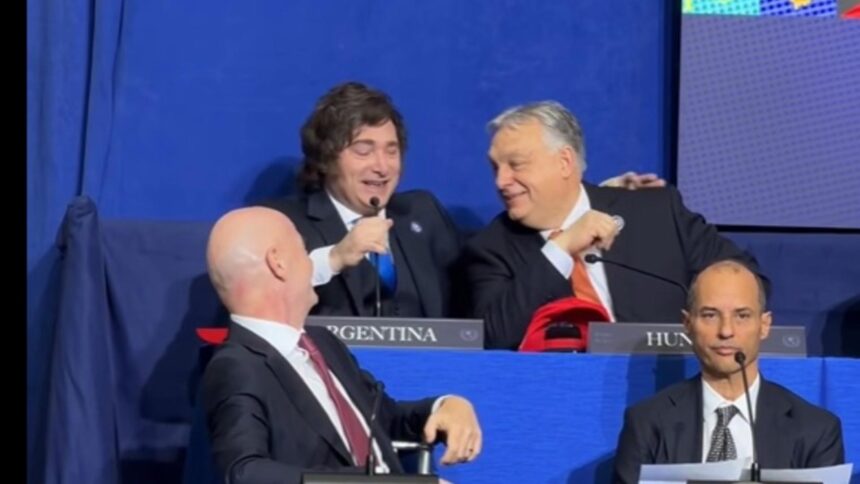 moment inedit la consiliul pacii de la washington javier milei si viktor orban scena inedita in plina reuniune video 699820449a7b5
