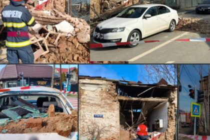 perete prabusit peste o masina oprita la semafor in giurgiu cinci oameni au scapat ca prin minune foto 699080d6b9654