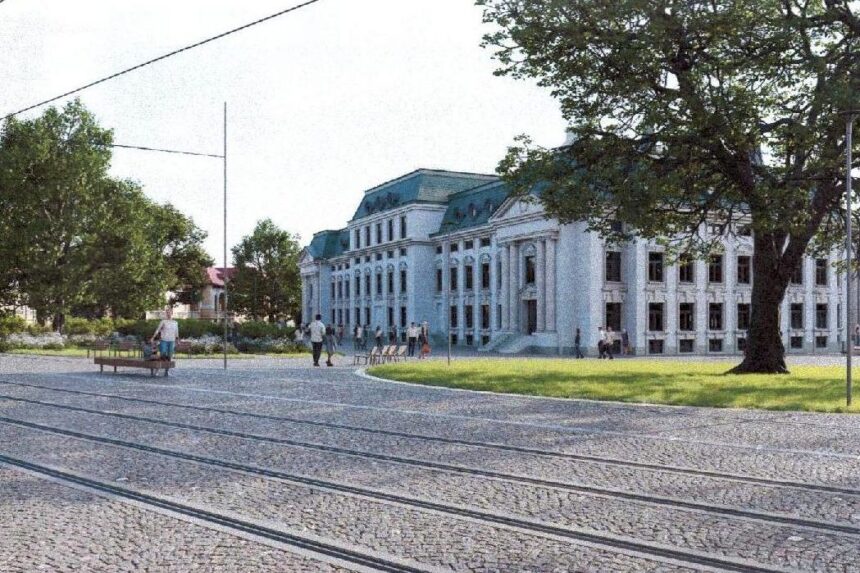 schimbare importanta in traficul din centru acces auto interzis pe langa statuia lui miron costin iar parcarea de la teatru desfiintata cand incepe reamenajarea intregii esplanade 6984def4d40d9