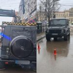 un mercedes clasa g cu numere de germania a blocat o strada din iasi timp de peste o ora politistii nu au reusit sa ridice bolidul deoarece era prea greu 698683d18277e