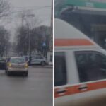 video tramvaie blocate in cug in urma unei tamponari produse intre o ambulanta si un autoturism 698ee1cf537c3