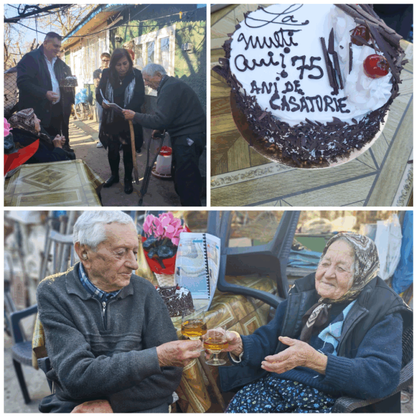 de o viata impreuna doi soti de langa municipiul iasi au sarbatorit 75 de ani de casnicie 69af68bba62e6