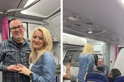 in loc de frica de inaltime s a ales cu o cerere in casatorie un barbat din iasi a cerut o pe iubita lui de sotie in avion 69b6ac8f8388a