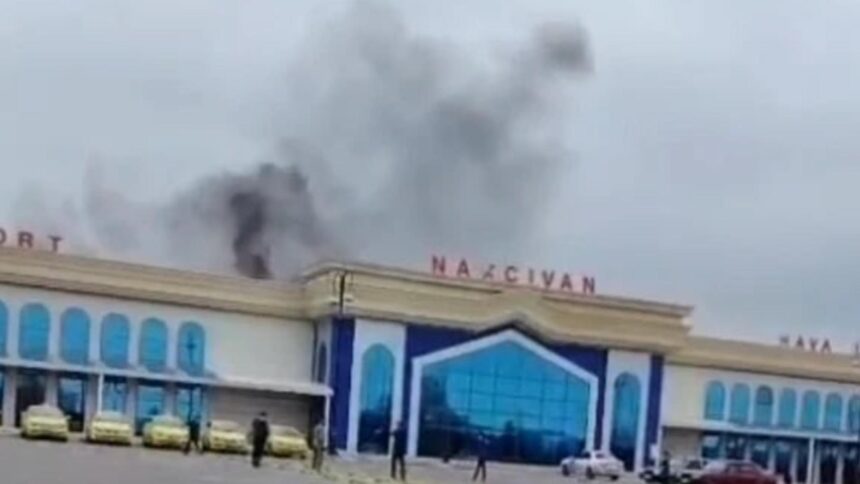 rachete sau drone venite din directia iranului au cazut pe aeroportul din nakhchivan azerbaidjan video 69a944db5b79e