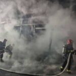 un autotren care transporta aparatura fitness a ars complet pe autostrada a1 69afe303cf1be