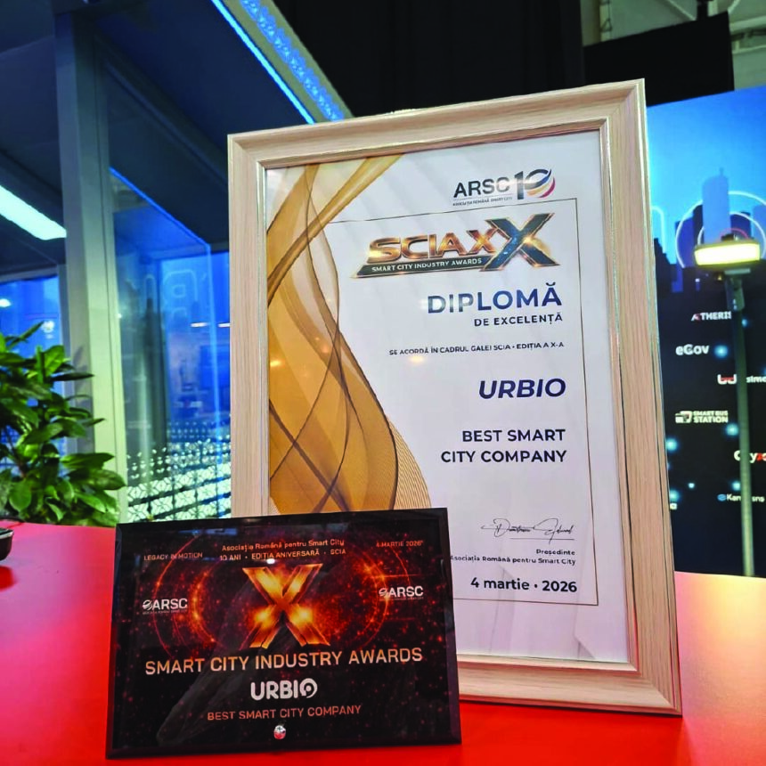 urbio liderul pietei de smart city din romania confirmat prin premiul best smart city company la scia p 69ae8eee382d5