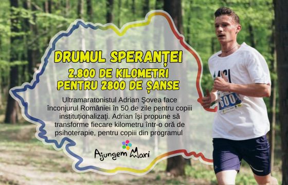 drumul sperantei 2800 de kilometri pentru 2800 de sanse ultramaratonistul adrian sovea face inconjurul romaniei in 50 de zile pentru copiii institutionalizati 69f2dd9844b3e