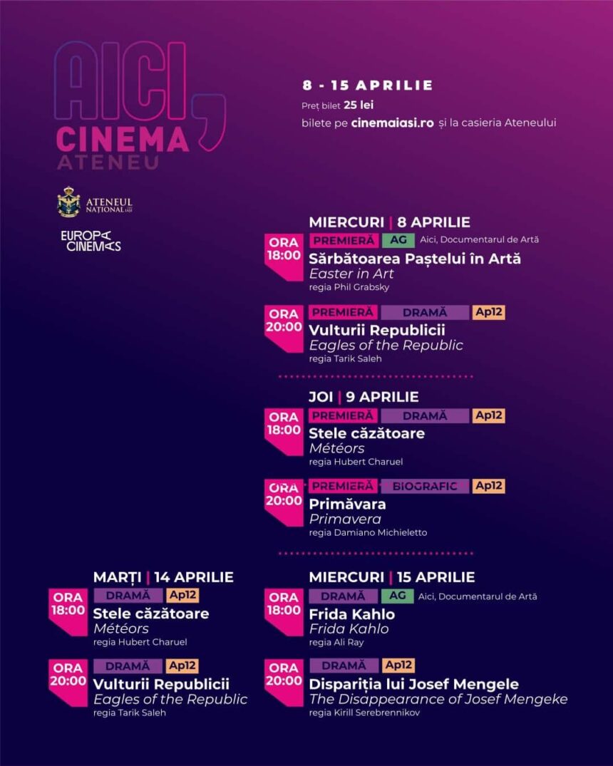 programul saptamanal al proiectiilor de la cinema ateneu iasi pentru perioada 8 15 aprilie 2026 69d3c1c0498c1