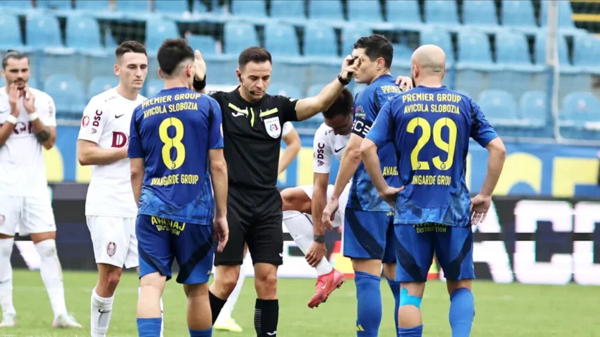 superliga meci dramatic la miercurea ciuc cu cinci goluri oaspetii au avut un gol marcat in minutul 90 dar anulat dupa consultarea var 69e3962641299