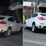 un bmw s a infipt intr un stalp in fata sediului digi24 din iasi mister total masina a stat ore intregi la locul accidentului 69eefc215e5dc