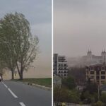 video foto furtuna neobisnuit de puternica la iasi soferii abia pot sa mearga in zone deschise sarpantele de pe unele cladiri au fost smulse de vant 69edd4e1ebbff
