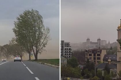 video foto furtuna neobisnuit de puternica la iasi soferii abia pot sa mearga in zone deschise sarpantele de pe unele cladiri au fost smulse de vant 69edd4e1ebbff