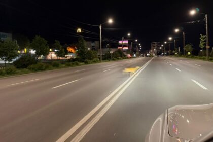 foto pui de caprioara surprins la miezul noptii traversand bulevardul la iasi 6a055b176e441