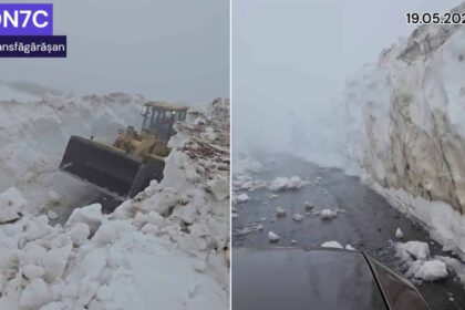 transfagarasanul acoperit de 5 metri de zapada drumarii lupta cu nametii si bolovanii adusi de avalanse video 6a0caa94db063