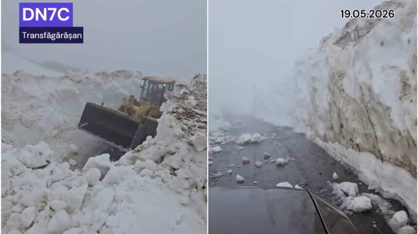 transfagarasanul acoperit de 5 metri de zapada drumarii lupta cu nametii si bolovanii adusi de avalanse video 6a0caa94db063