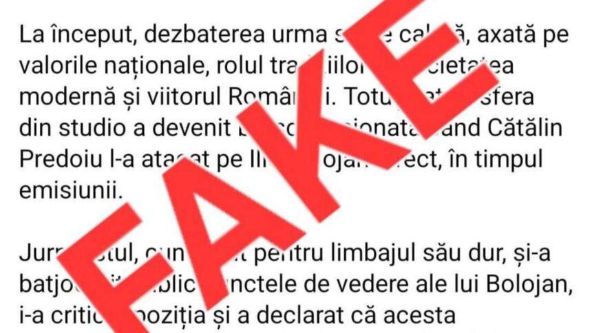 mai avertizeaza asupra unor informatii false despre ilie bolojan si catalin predoiu link uri care pot fura date personale 6a1e10e67e91a